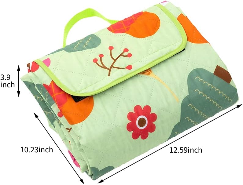Picnic Blanket, Outside Baby Blanket, 3-Layer Picnic Mat for Camping, 59"x79"