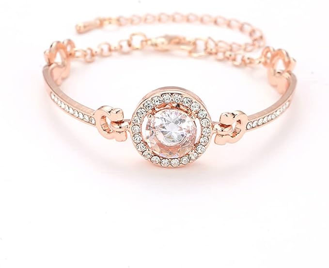 Classic Sparkling Crystal Tennis Bracelet – Adjustable Chain Jewelry for Women | Elegant Wrist Accessory