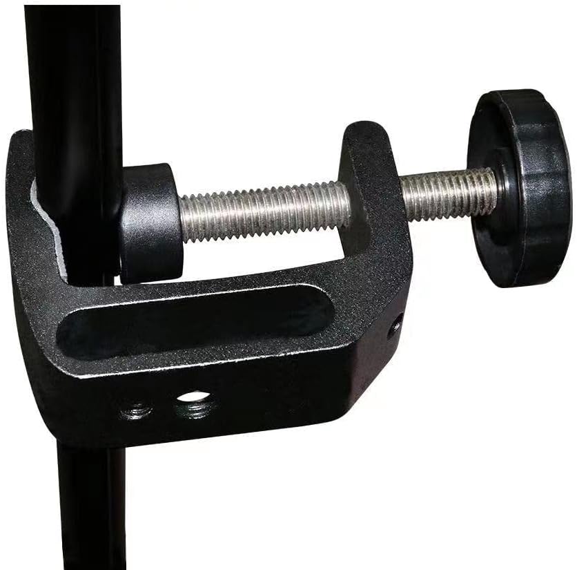 Universal C-Clamp, Heavy Duty Sturdy 1/4 And 3/8 Thread Hole for Desktop Mount Holder, Photo Studio Photography, Quick Release U Clip Holder (Black,4-Pack)