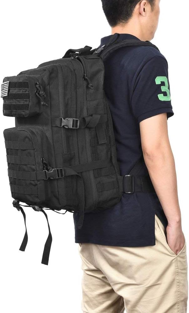 Military Tactical Backpack – Large 3-Day Assault Pack Army MOLLE Bug Out Bag for Hiking, Camping, Hunting, Survival Gear