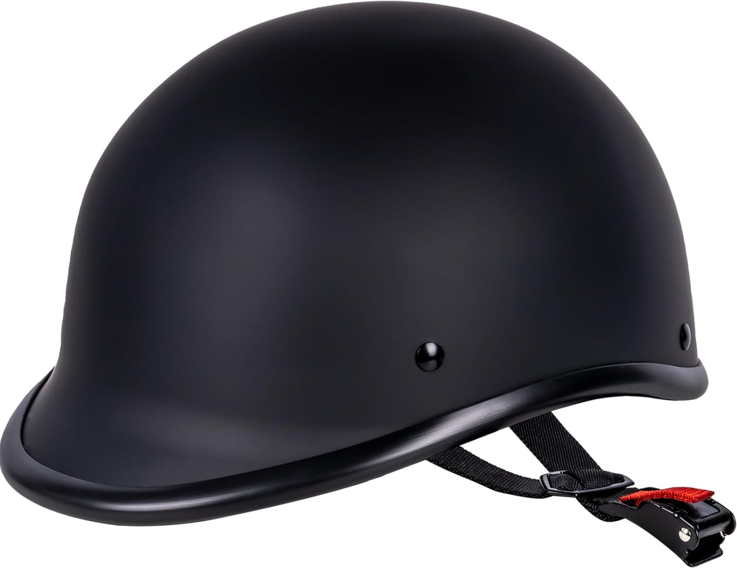 DOT Approved Half Shell Motorcycle Helmet Hawk Style Matte Black Open Face M Size