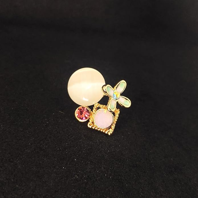 Gold Plated Zircon Stone Earings Contemporary Fancy Stud Earring For Women