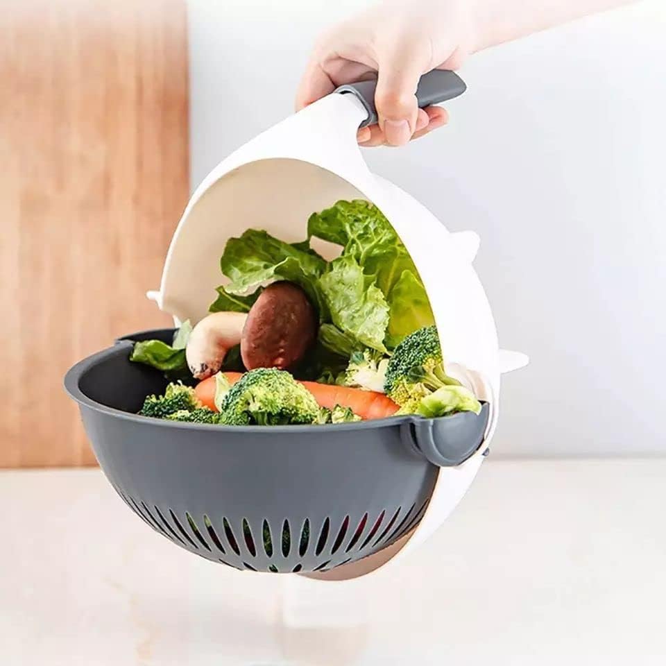 7-in-1 Vegetable Shredder Bowl with Drain Basket β Multi-Blade Slicer & Fruit Washer