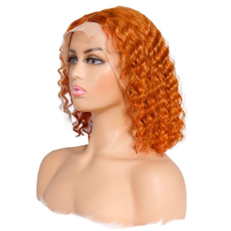 Curly Bob Wig Human Hair 13x4 Lace Front Wigs