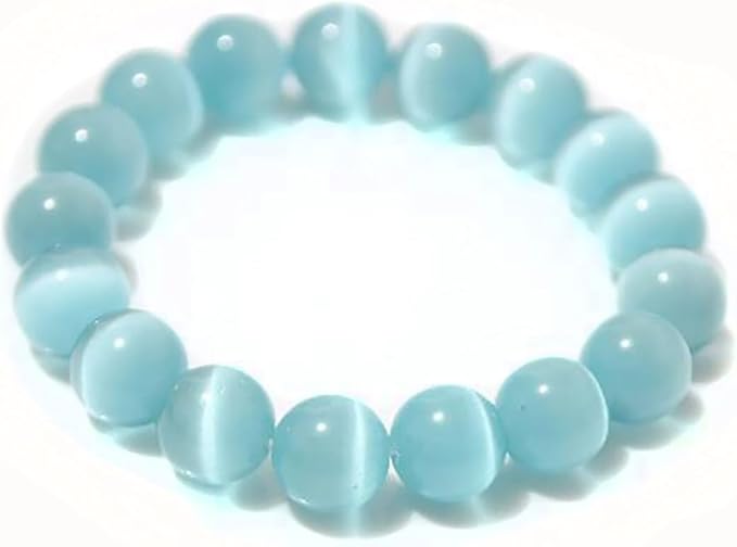 Natural Blue Amazonite Crystal Bracelet β 8mm Round Healing Stones | Calming Energy & Balance Bracelet