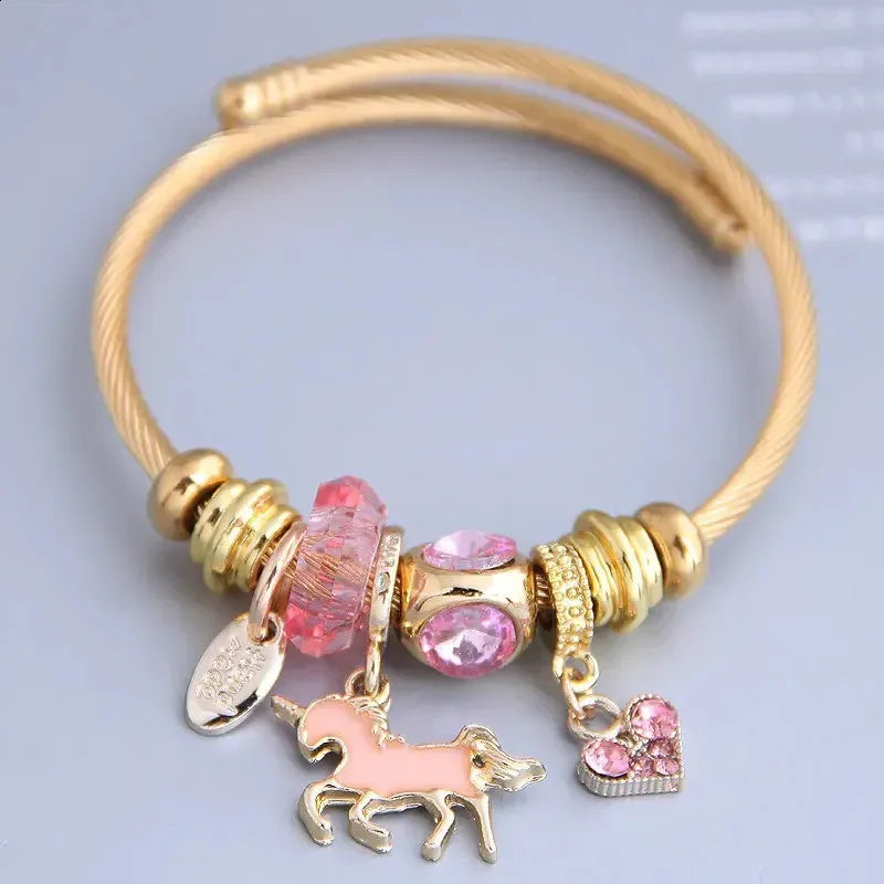 Simple Horse Pendant Multielement Accessories Bracelet