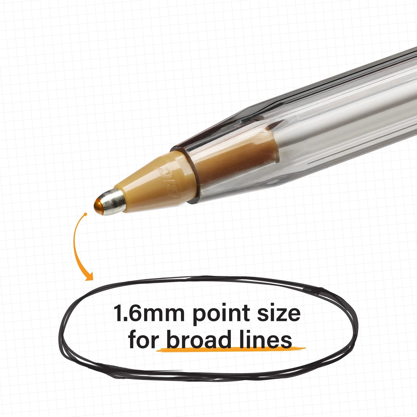 BIC® Cristal Ballpoint Pens, Bold Point, 1.6 mm, Assorted Ink Colors, 24 Count