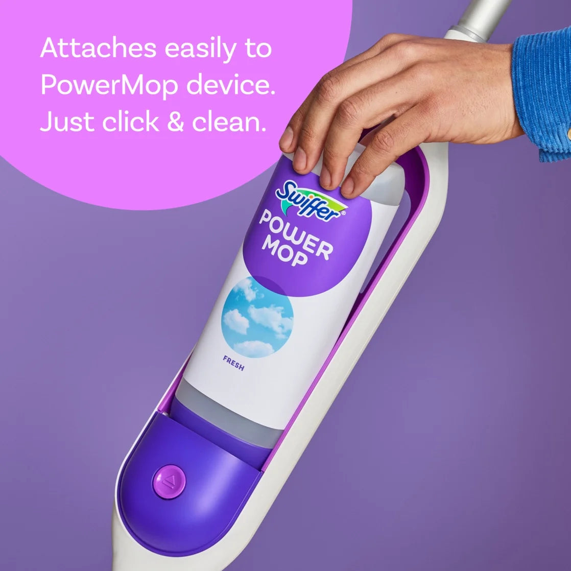 2 Pack Swiffer Power Mop Refill Solution, Tile, Vinyl, Laminate, Wood, Floor Cleaner, Fresh, 50.6oz