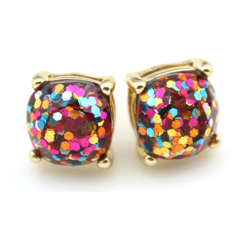 Spade Colored Square Earrings – Lightweight Jewelry for Women, Stylish & Minimalist