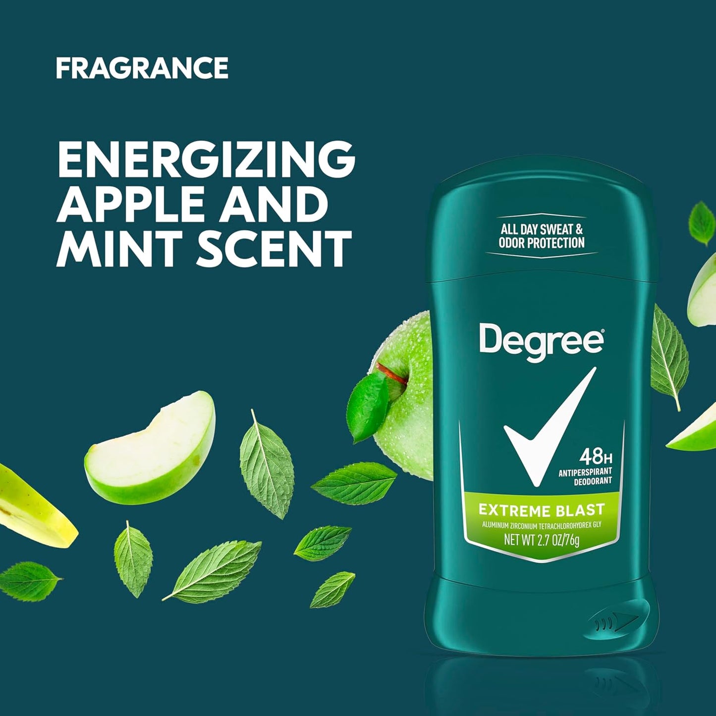Degree Men Original Protection Antiperspirant Deodorant 48-Hour Sweat and Odor Protection Extreme Blast Antiperspirant For Men 2.7 oz