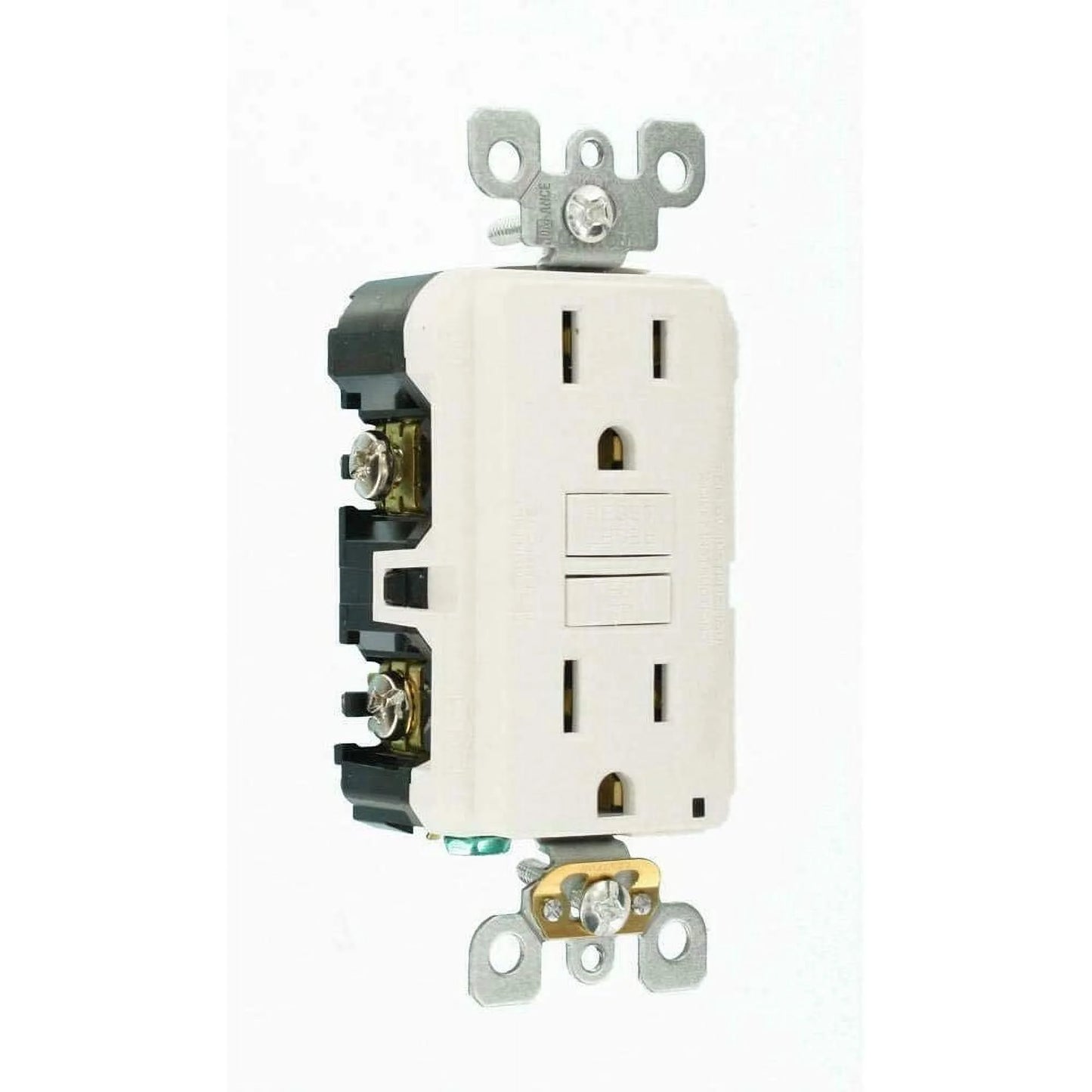 Leviton 15 Amp 125-Volt Duplex Self-Test Slim GFCI Outlet, White - New