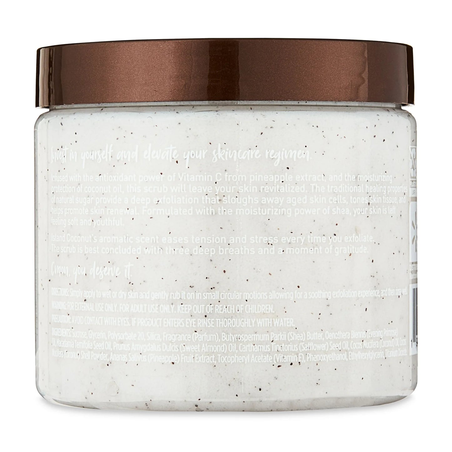 Walmart Shea Sugar Scrub, Island Coconut, 18 oz
