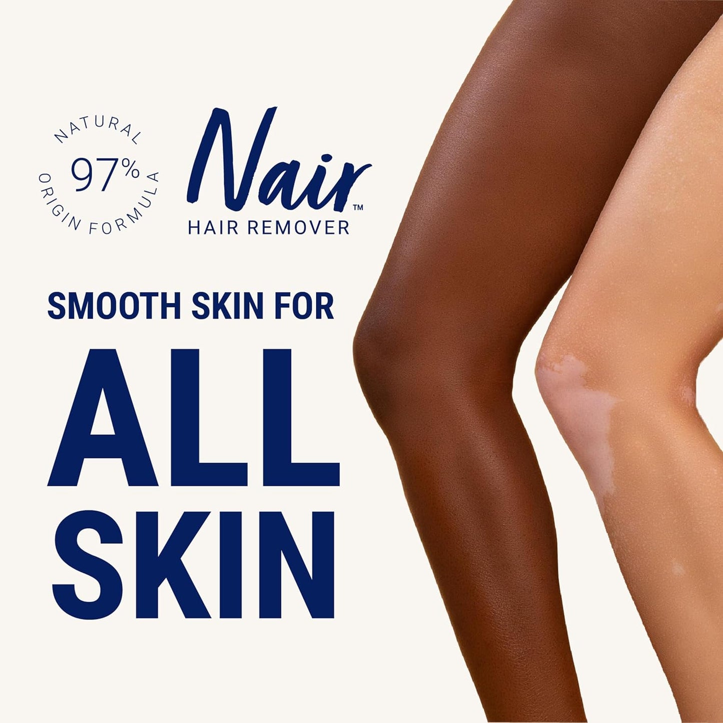 Nair Hair Remover Wax Ready Strips for Legs & Body, No Mess Waxing Kit for Hair Removal, 40ct Wax Strips
