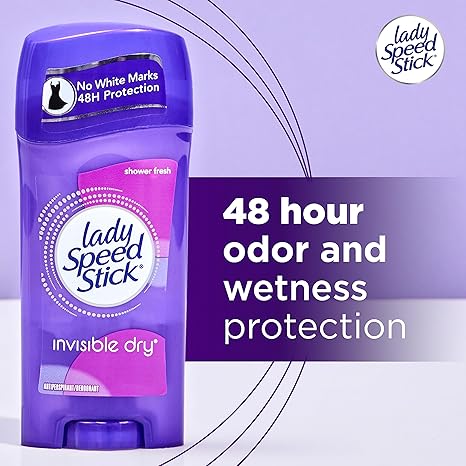 Lady Speed Stick Invisible Dry Antiperspirant Deodorant, Shower Fresh, 2.3oz