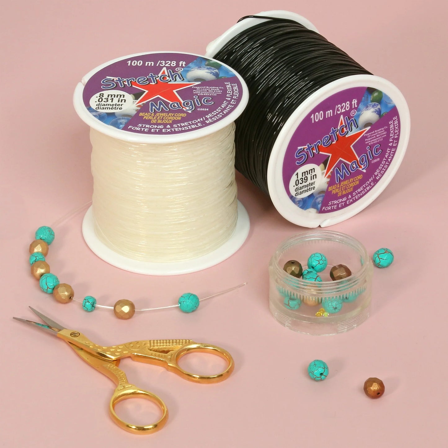 Stretch Magic Bead & Jewelry Cord 1mm 100 Meters/pkg, Clear