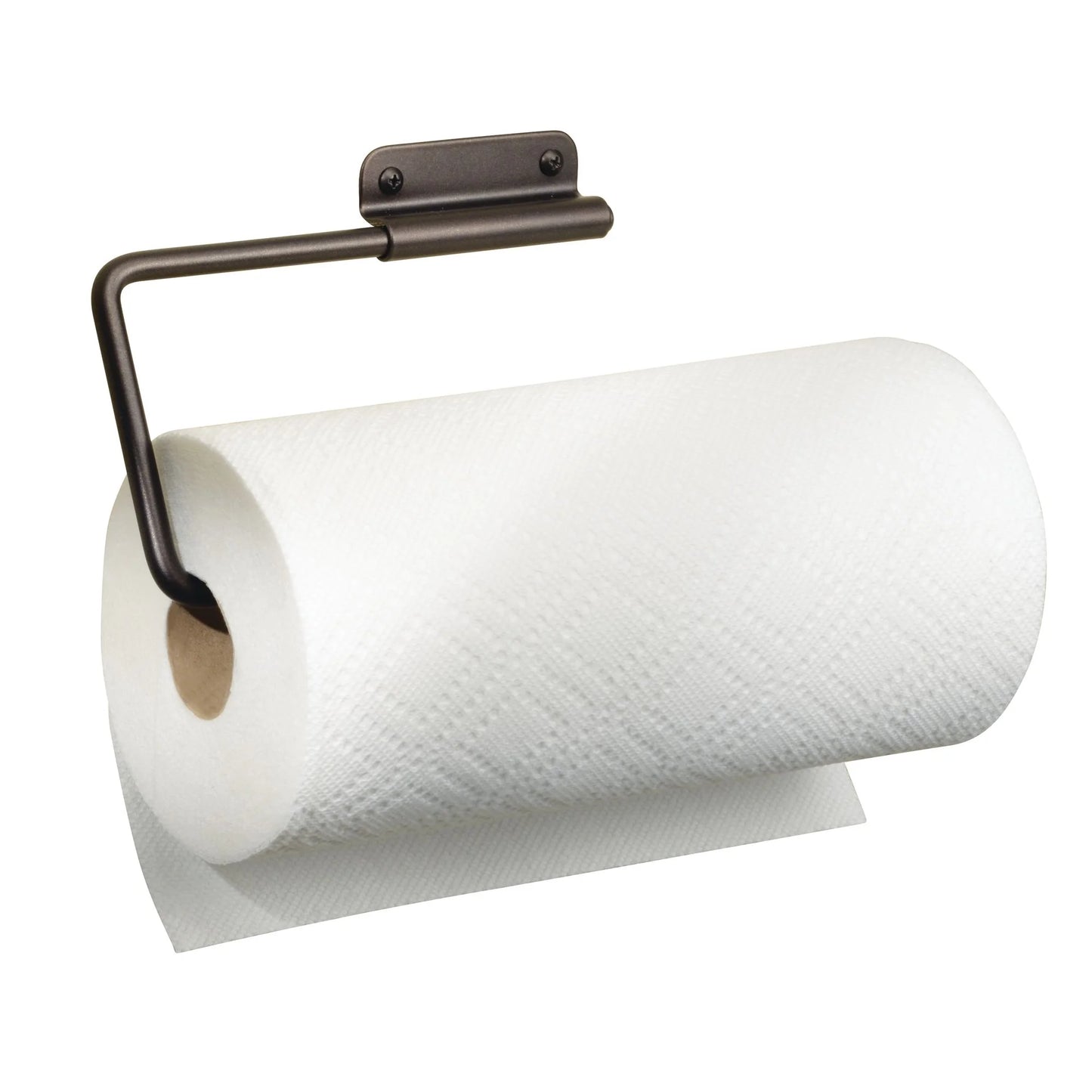 iDesign Swivel Paper Towel Holder for Kitchen, Wall Mount, Under Cabinet, Bronze