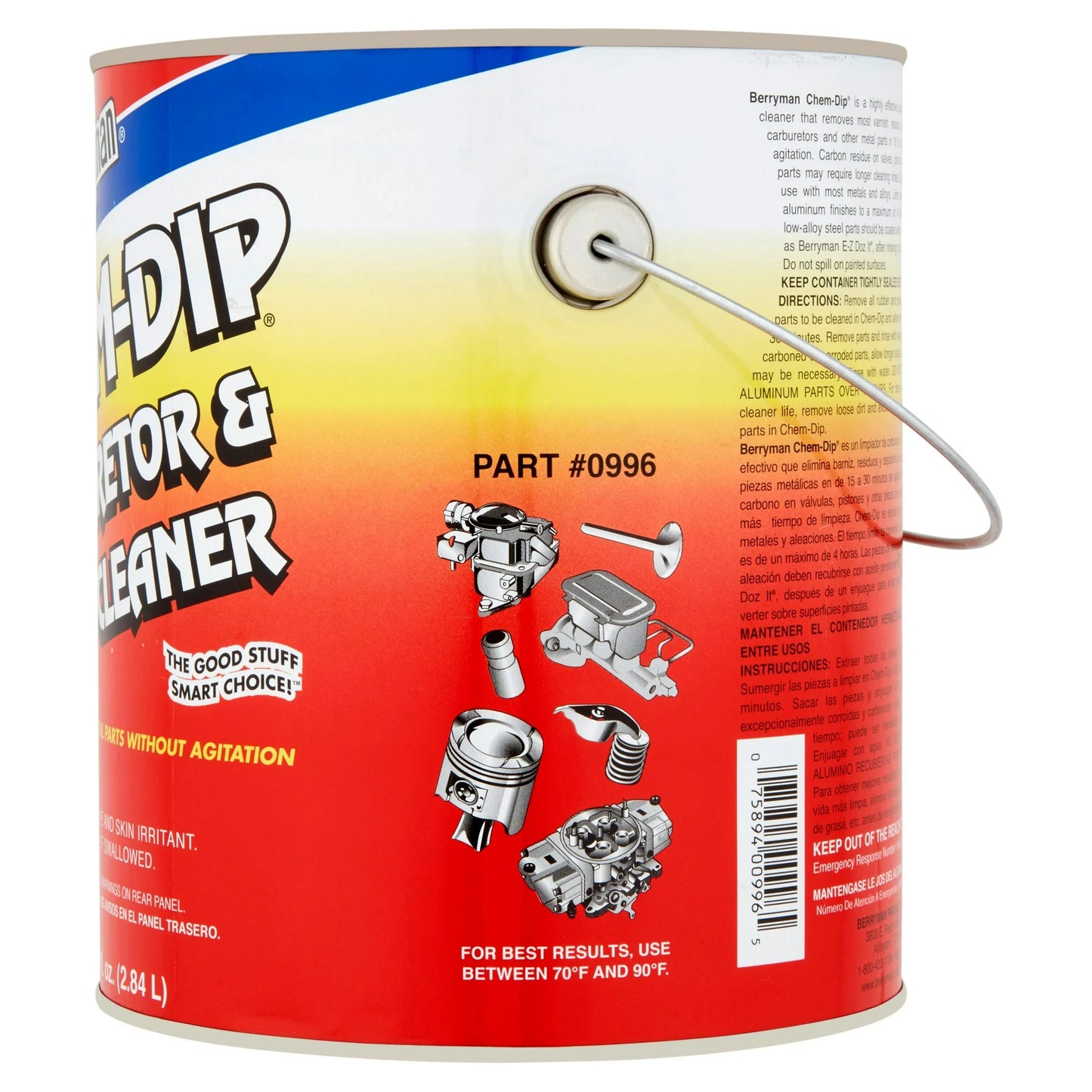 Berryman Products 0996, B-9 Chem Dip Parts Cleaner with Basket - 96 oz.