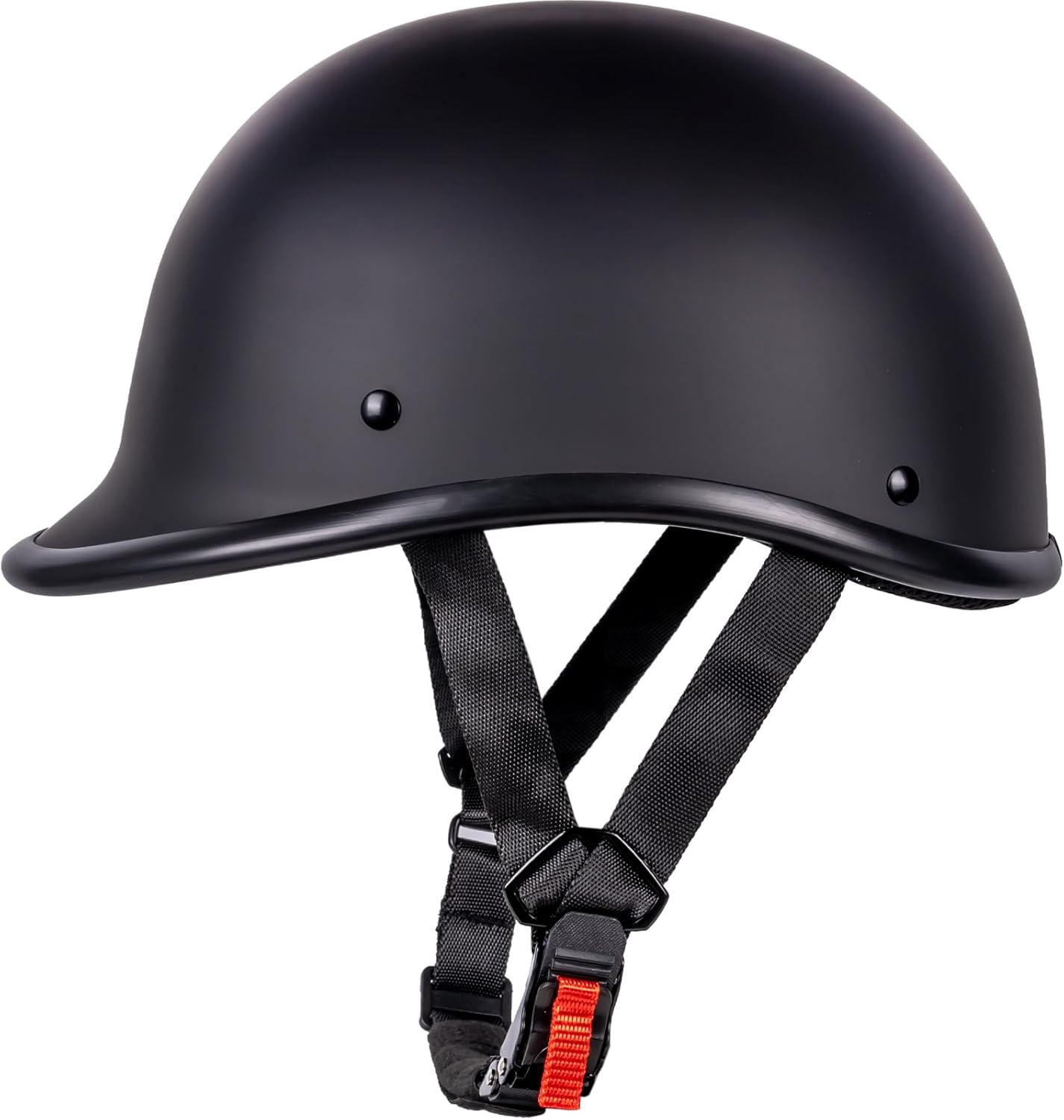 DOT Approved Half Shell Motorcycle Helmet Hawk Style Matte Black Open Face M Size