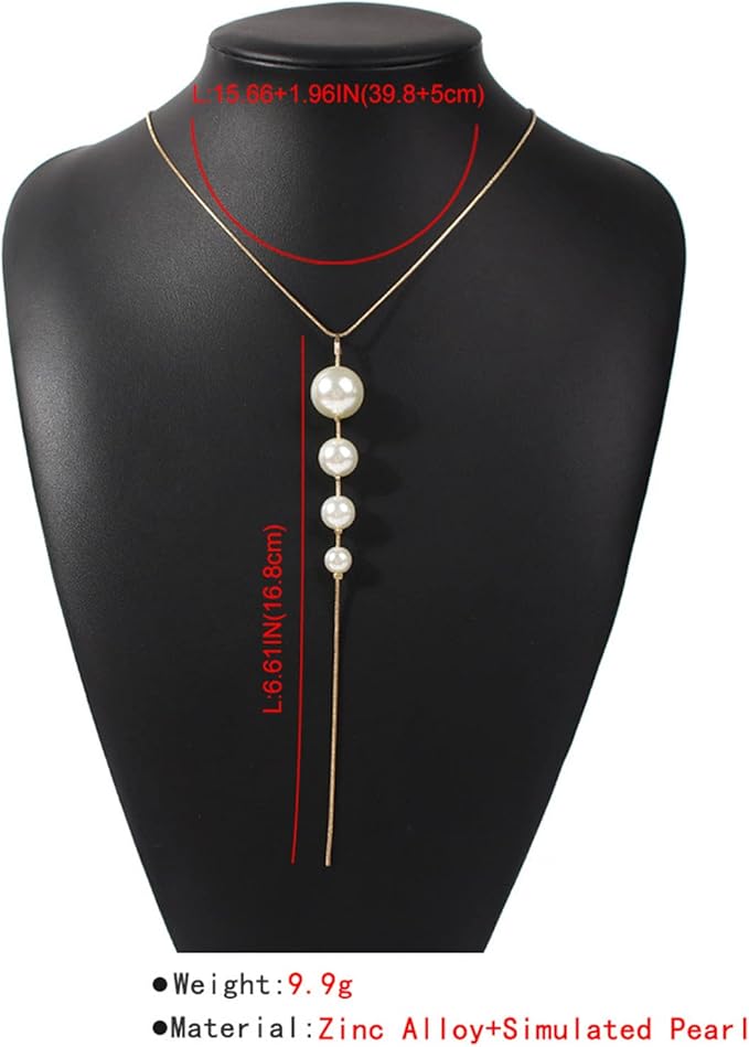 Creative Long Tassel Pearl Pendant Necklace β Sexy Statement Jewelry for Women