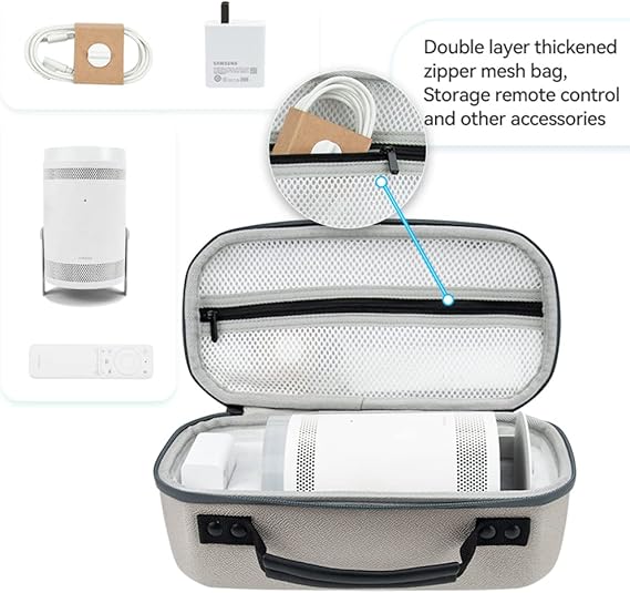 Hard Travel Case for Samsung The Freestyle Projector Compatible with 30” - 100”