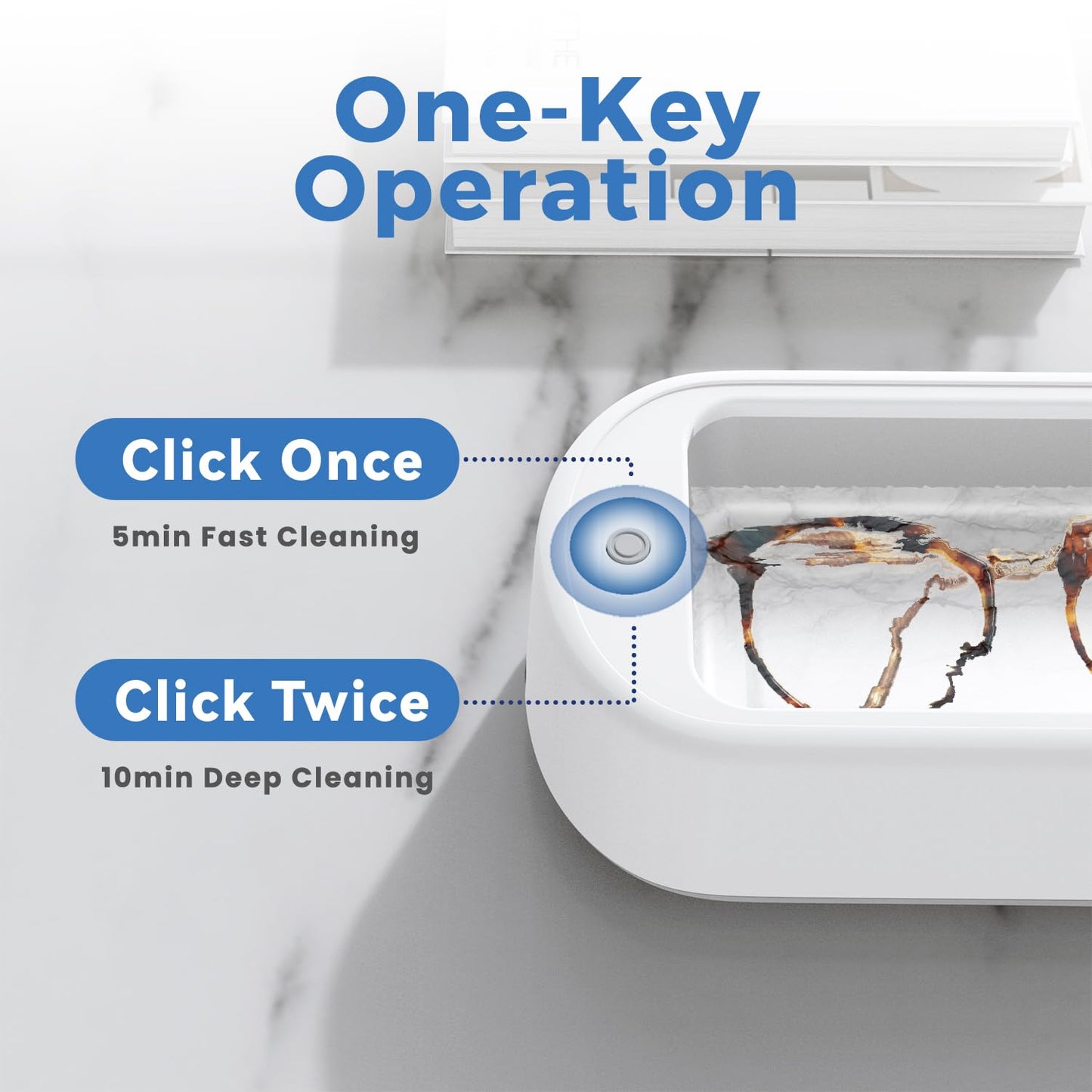 Ultrasonic Jewelry Cleaner – Portable Ring Cleaning Machine for Sparkling Shine