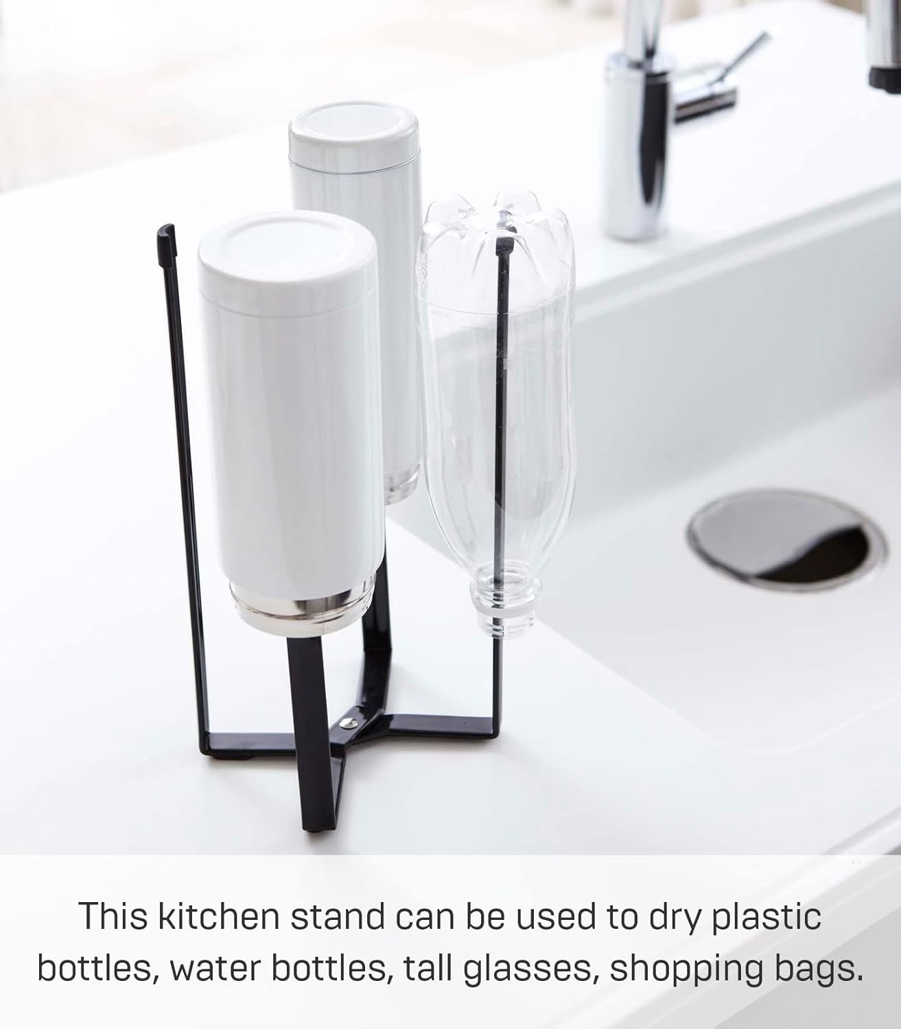 Multi Eco Stand – Black Plastic Bag Holder & Kitchen Organizer | One Size