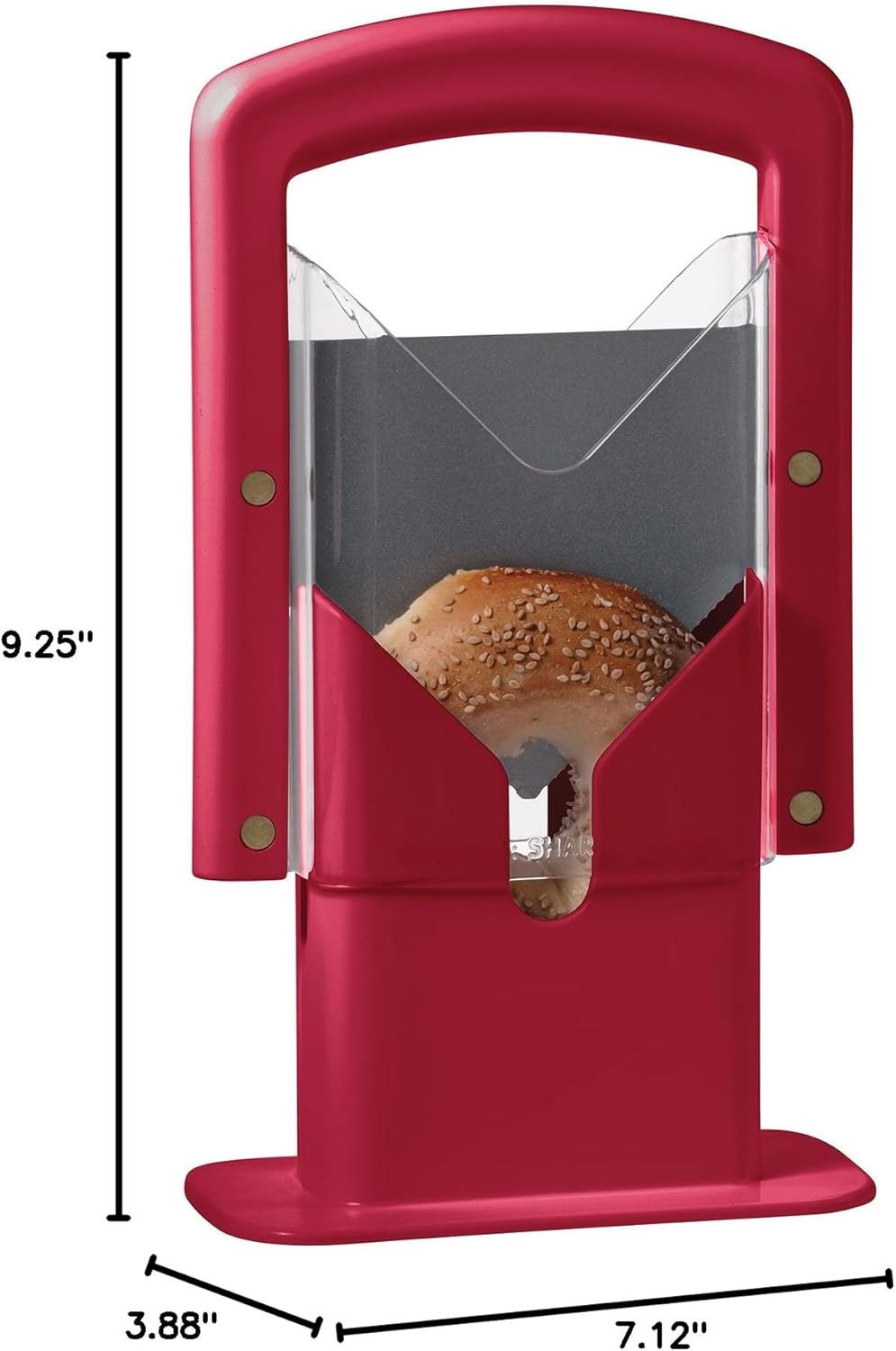 Hoan The Original Bagel Guillotine Universal Slicer, 9.25-Inch, Red
