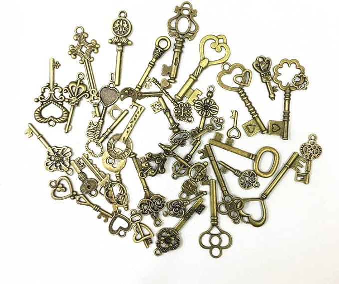 40 Vintage Old Antique Style Skeleton Keys