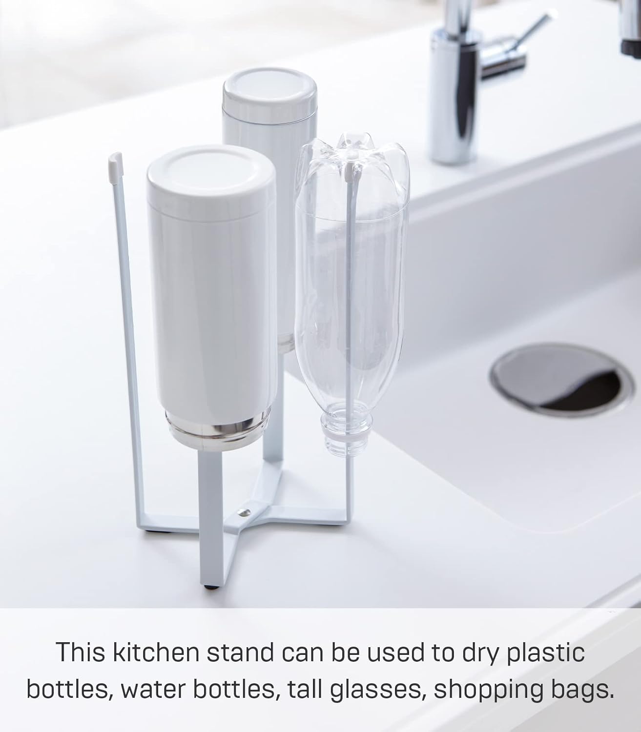 Multi Eco Stand – White Plastic Bag Holder & Kitchen Organizer | One Size