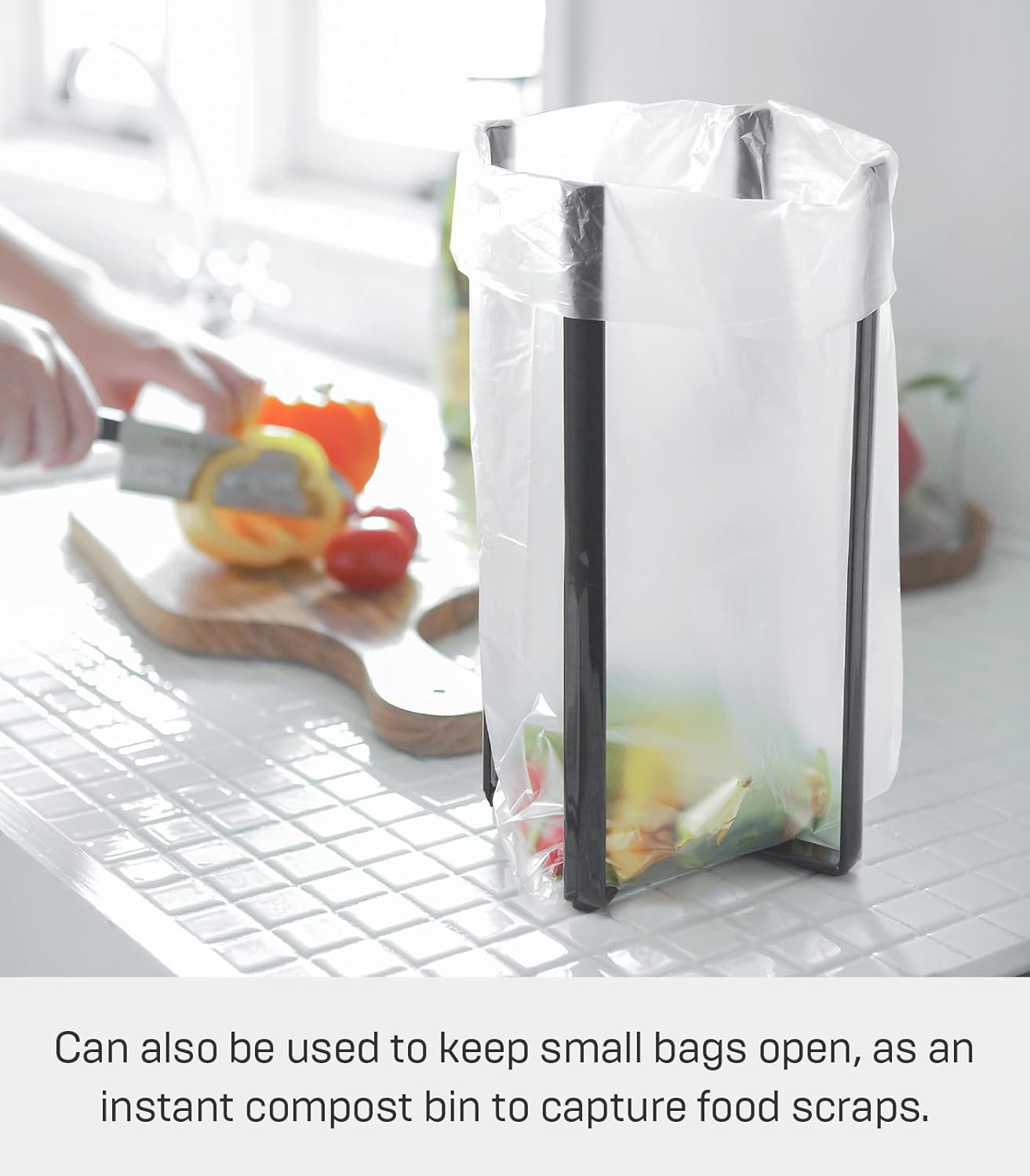 Multi Eco Stand – Black Plastic Bag Holder & Kitchen Organizer | One Size