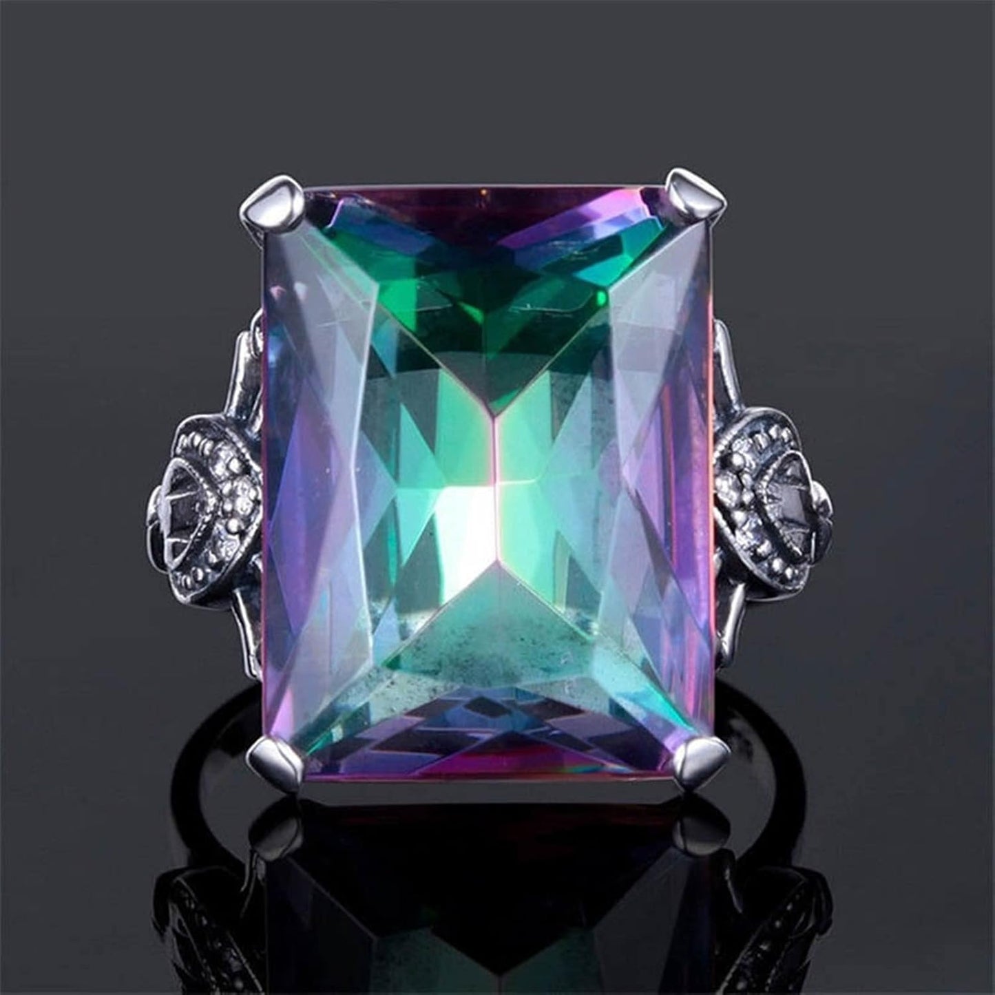 Adjustable Crystal Stone Ring – Minimalist Boho Jewelry for Women