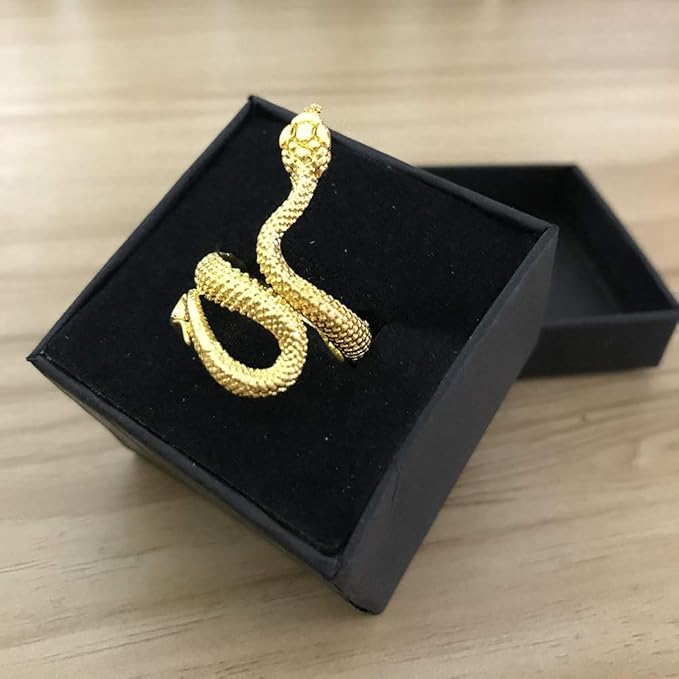Gold Snake Ring β Adjustable Vintage Punk Animal Ring for Men & Women