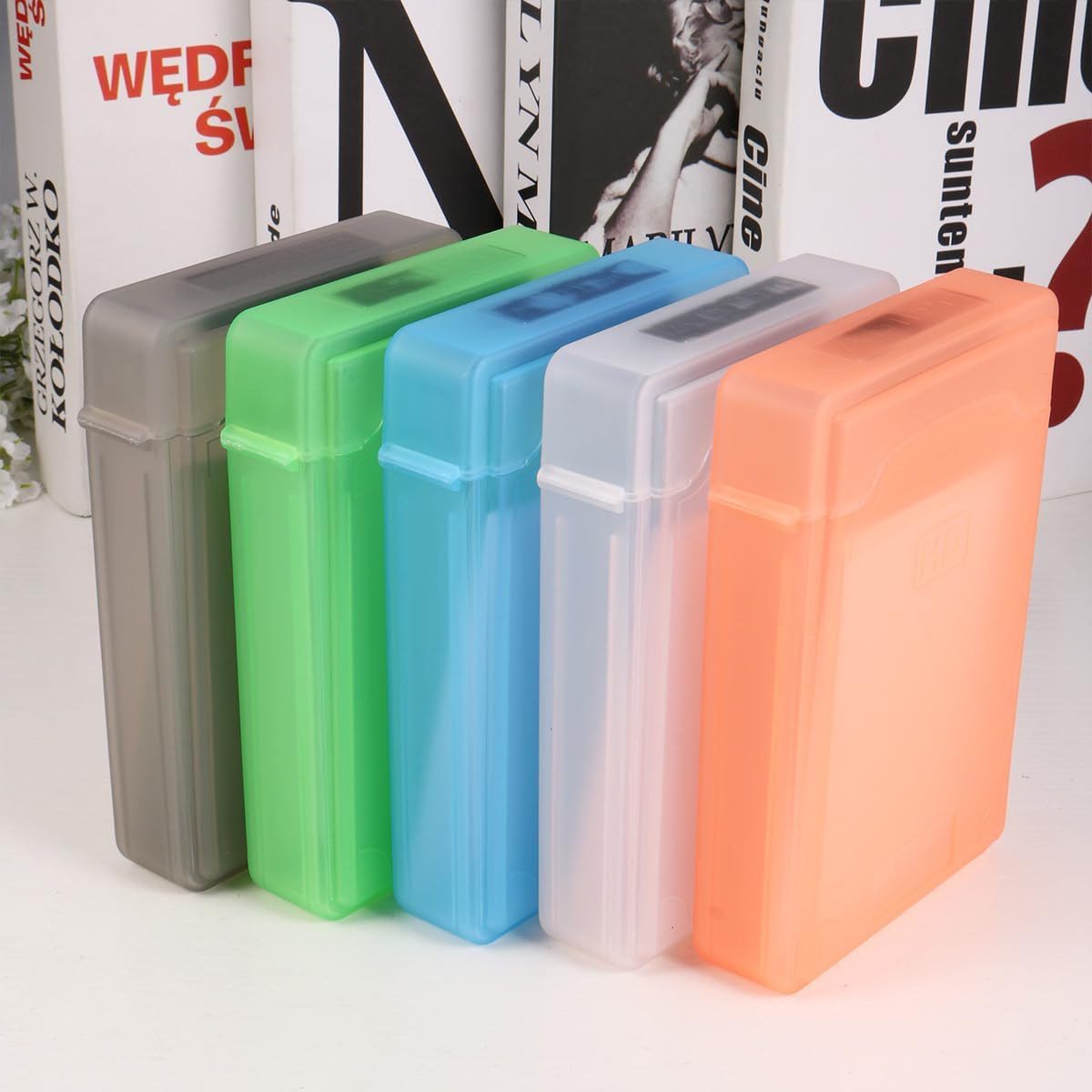 5 Pcs 3.5 Inches Hard Disk Drive Protection Storage Box Case