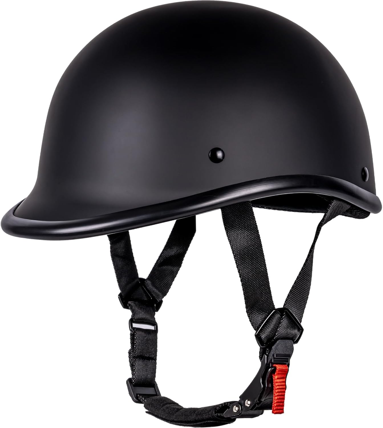 DOT Approved Half Shell Motorcycle Helmet Hawk Style Matte Black Open Face M Size