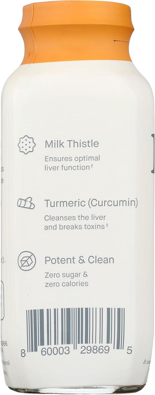 DOSE for Your Liver Cleanse Detox & Repair, Organic Milk Thistle Supplement with Turmeric, Dandelion, Ginger, and Orange, Promotes Optimal Liver Function, 16oz Bottle