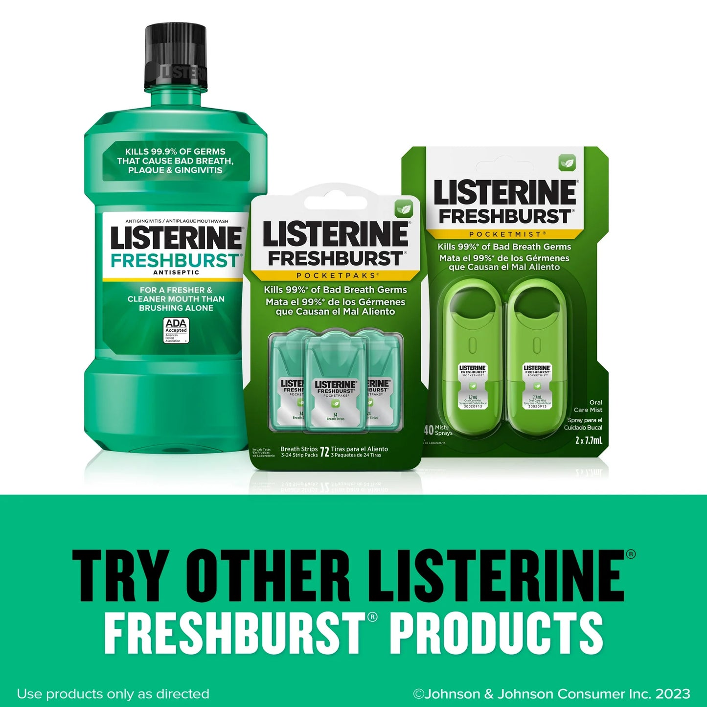 Listerine Freshburst Pocketmist Fresh Breath Spray Mist, 7.7 mL