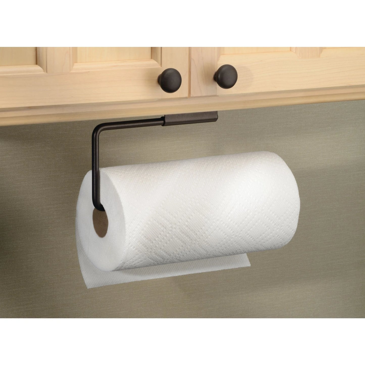 iDesign Swivel Paper Towel Holder for Kitchen, Wall Mount, Under Cabinet, Bronze