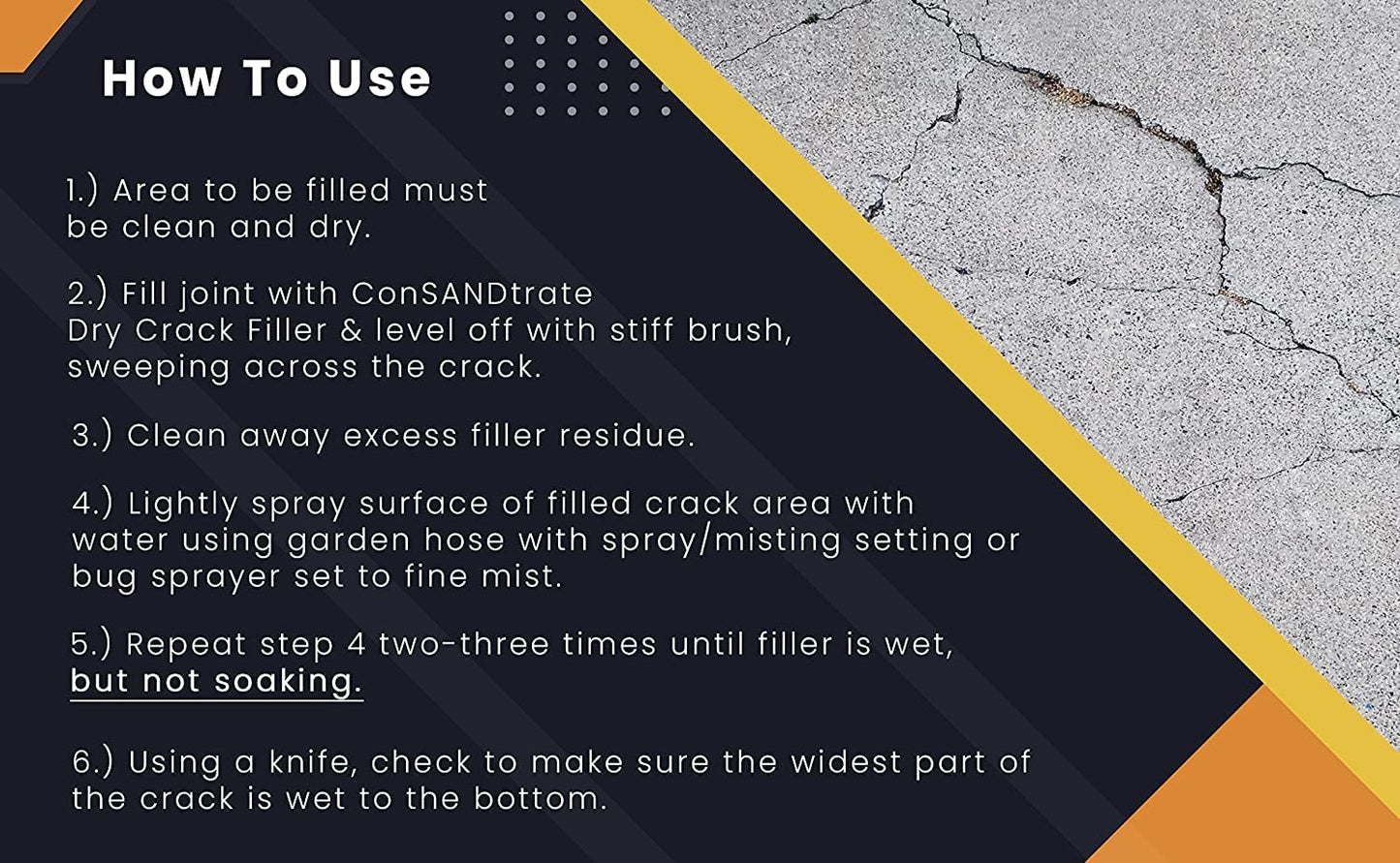 Concrete Crack Filler - Gray - 3 lb. (Single Bottle) for Filling in Concrete Cracks on driveways, walkways and patios.