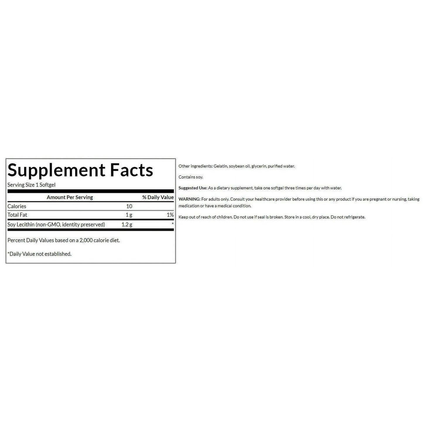 Swanson Soy Lecithin Non-Gmo 1.2 g 90 Sgels