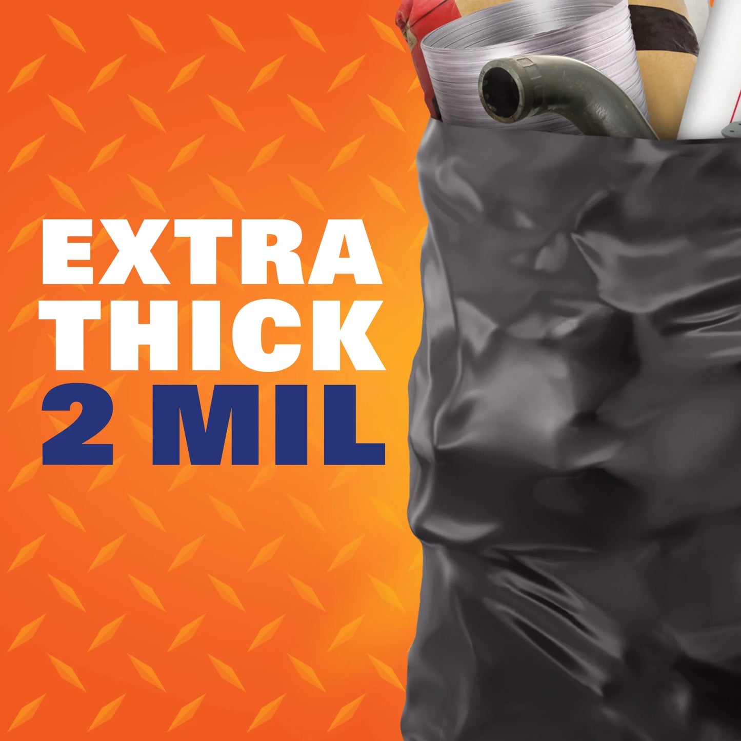 Hefty Heavy Duty Contractor Large Trash Bags, 45 gallon, 20 Count
