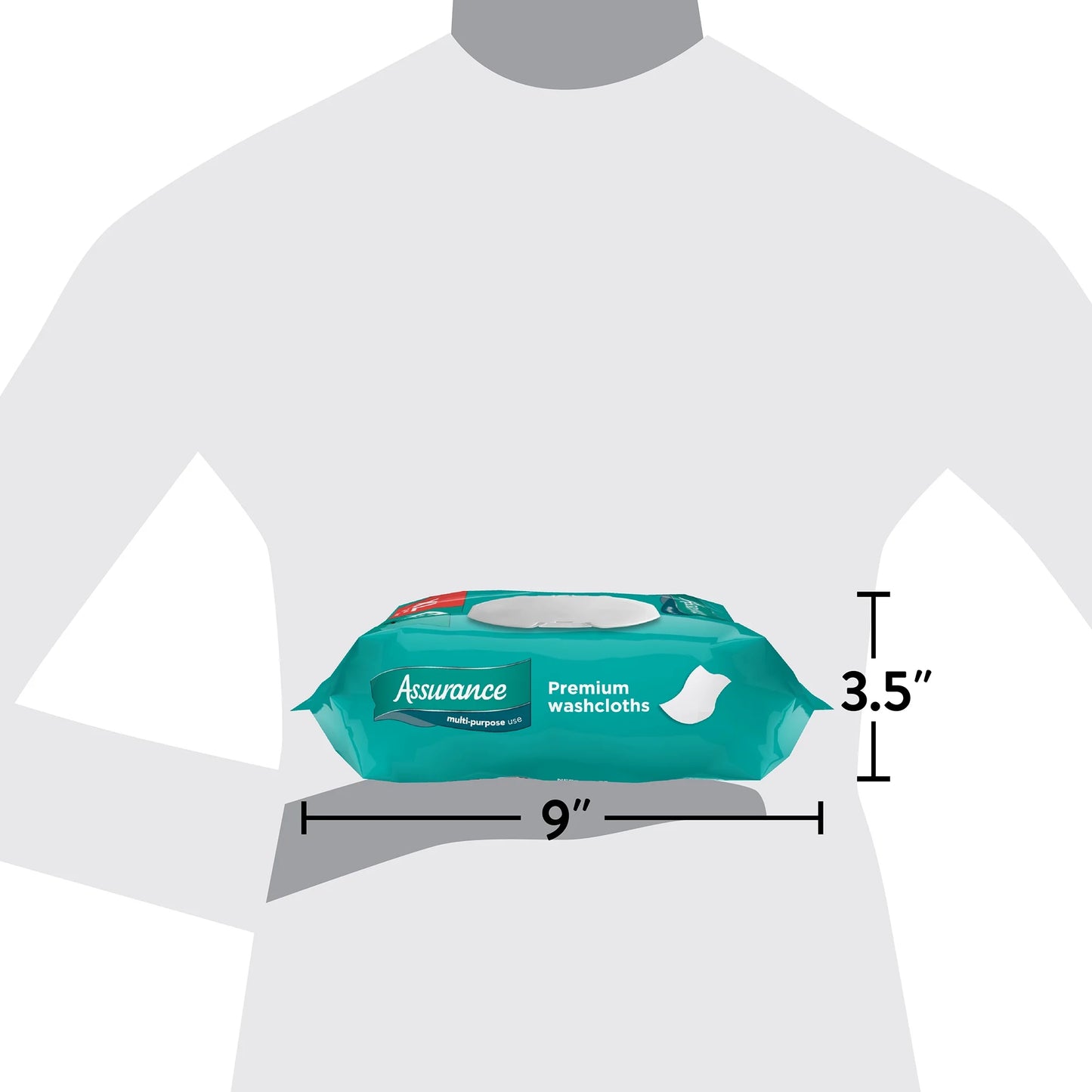 Assurance Premium XL Washcloths for Adults, Disposable & Pre-Moistened