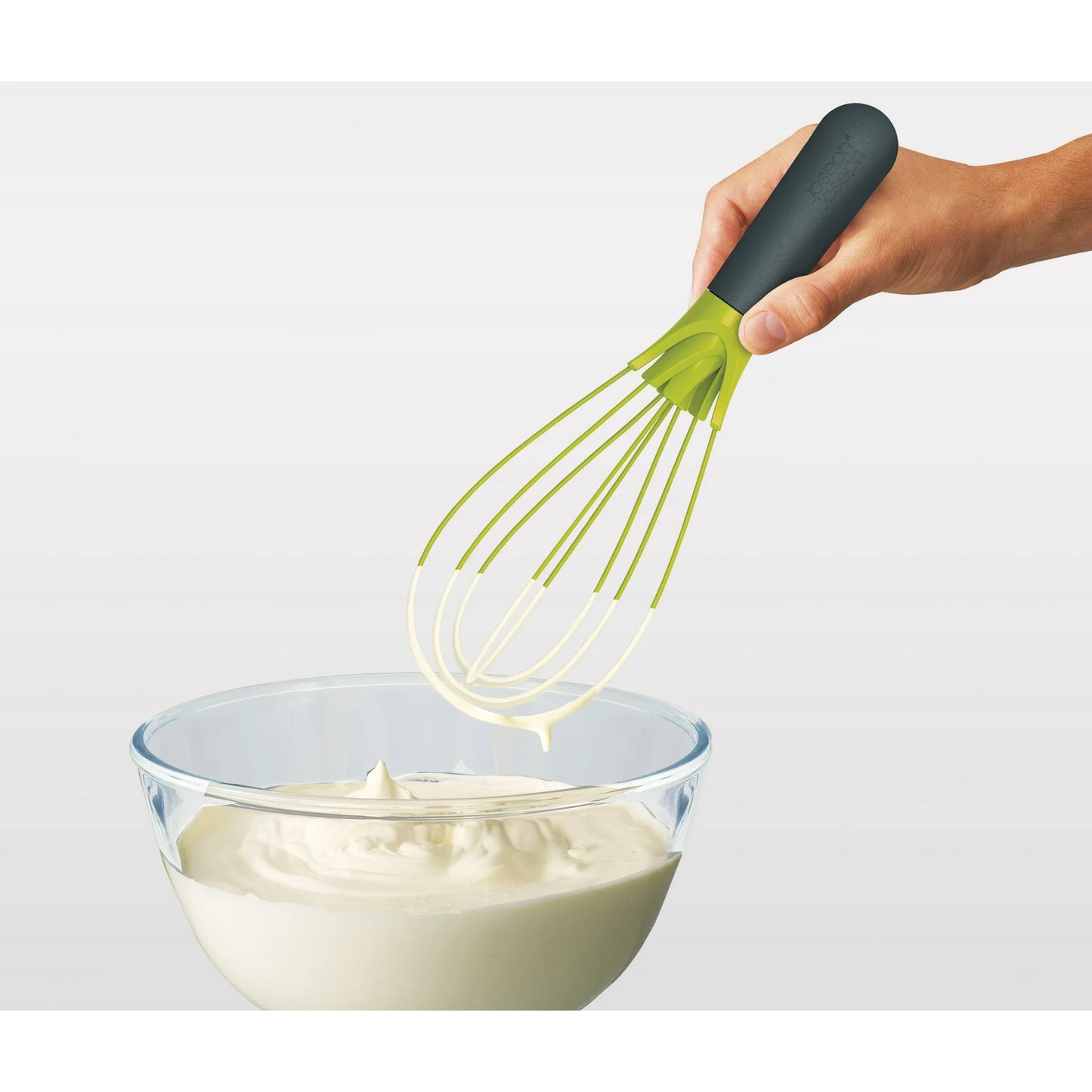 Joseph Joseph Twist Whisk 2-In-1 Collapsible Balloon and Flat Whisk Silicone Coated Steel Wire