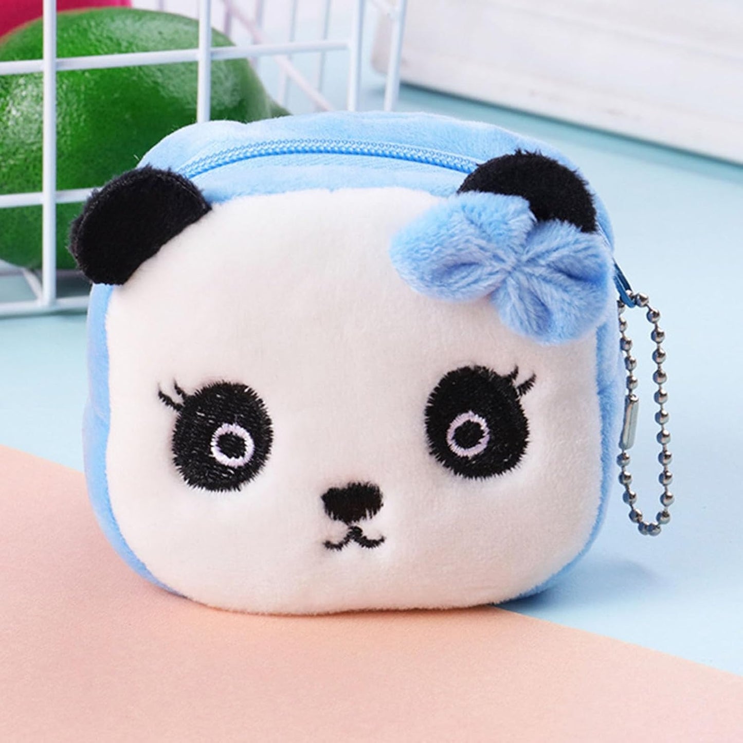 Mini Panda Plush Coin Purse – Cute Cartoon Zipper Wallet, Soft & Portable, 3.15"