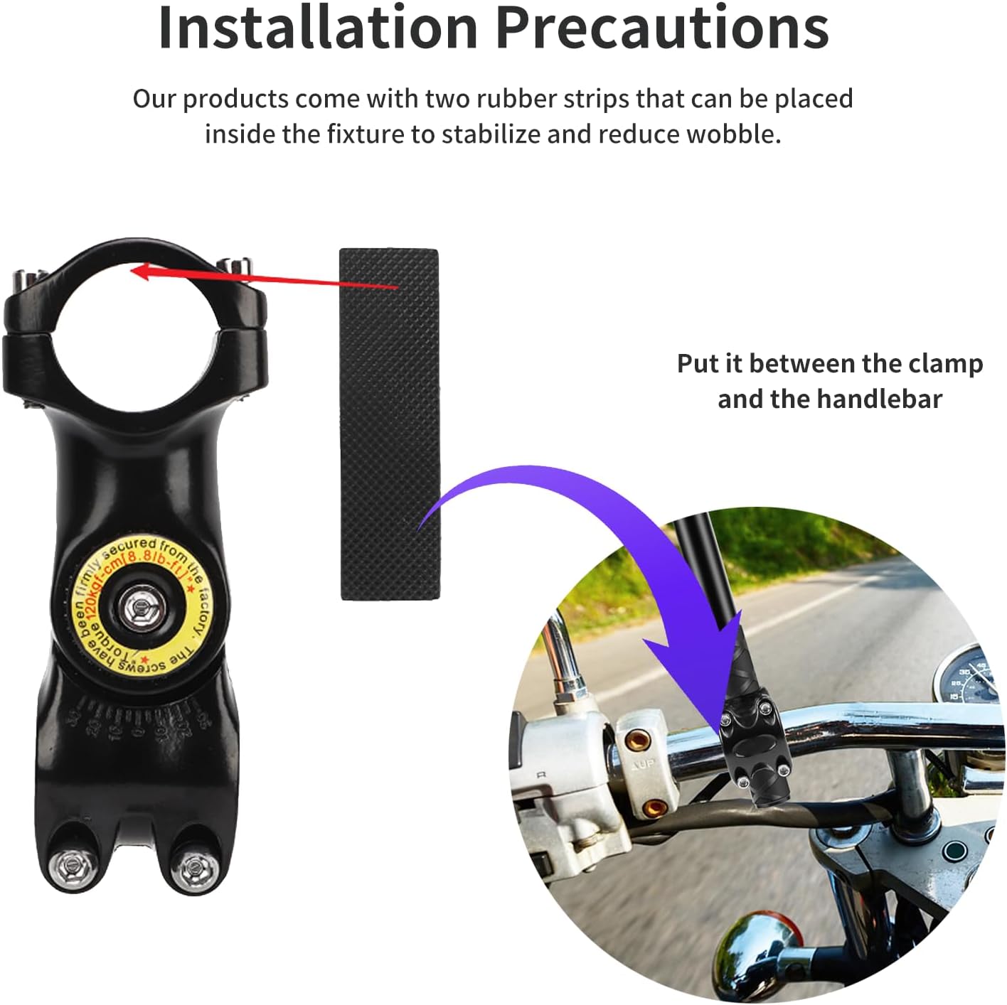 Motorcycle Invisible Selfie Stick, Adjustable Length, for GoPro Hero 11/10/9/8 for Ins