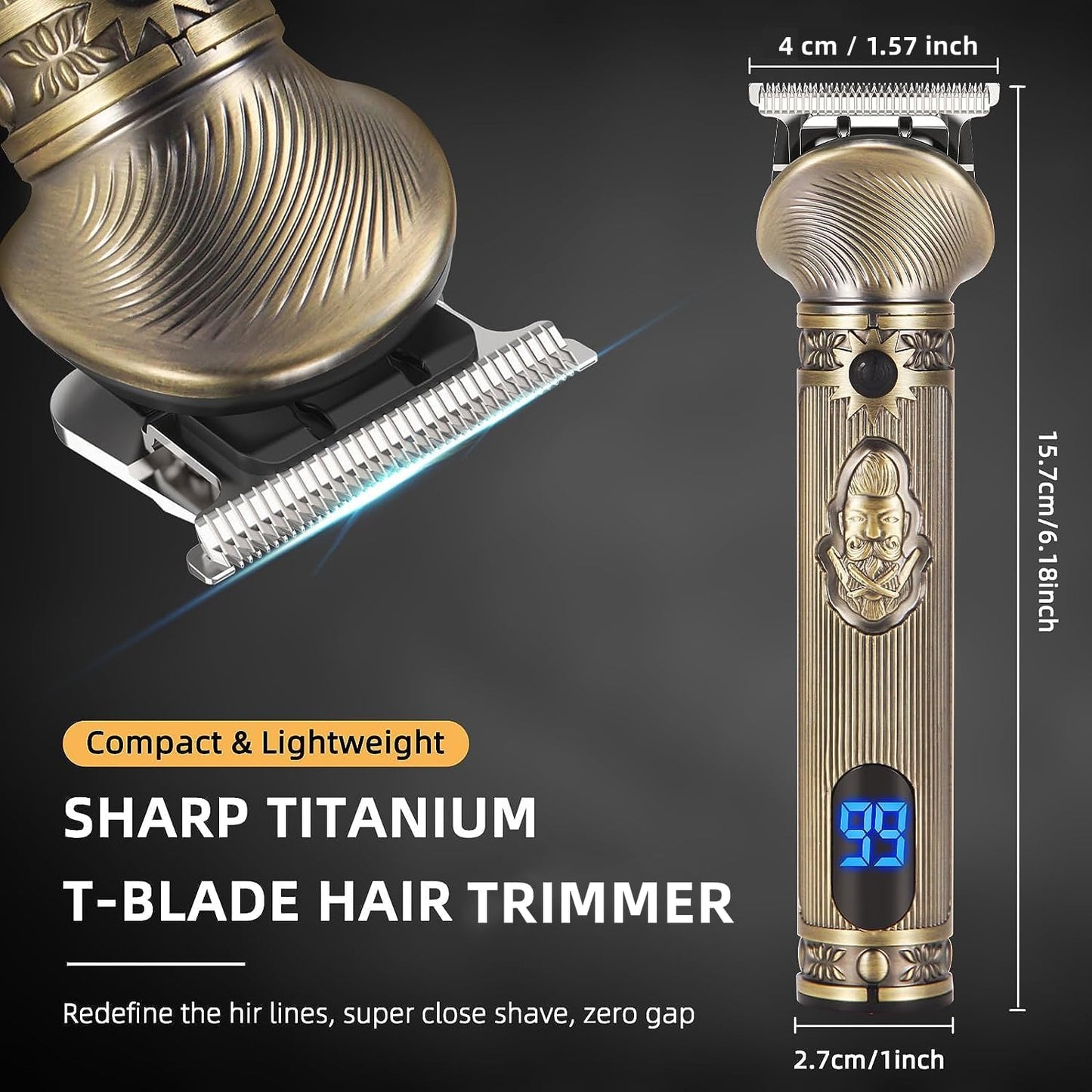 Beard Trimmer for Men, Electric Razor Shavers for Men w/Case