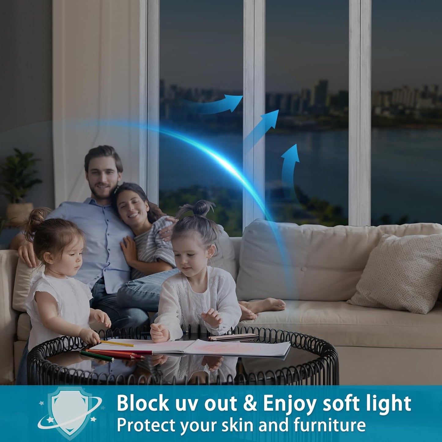 Window Privacy Film See Out Not in Sun Blocking Anti UV Window Heat 23.6 inch X 9.84 feet