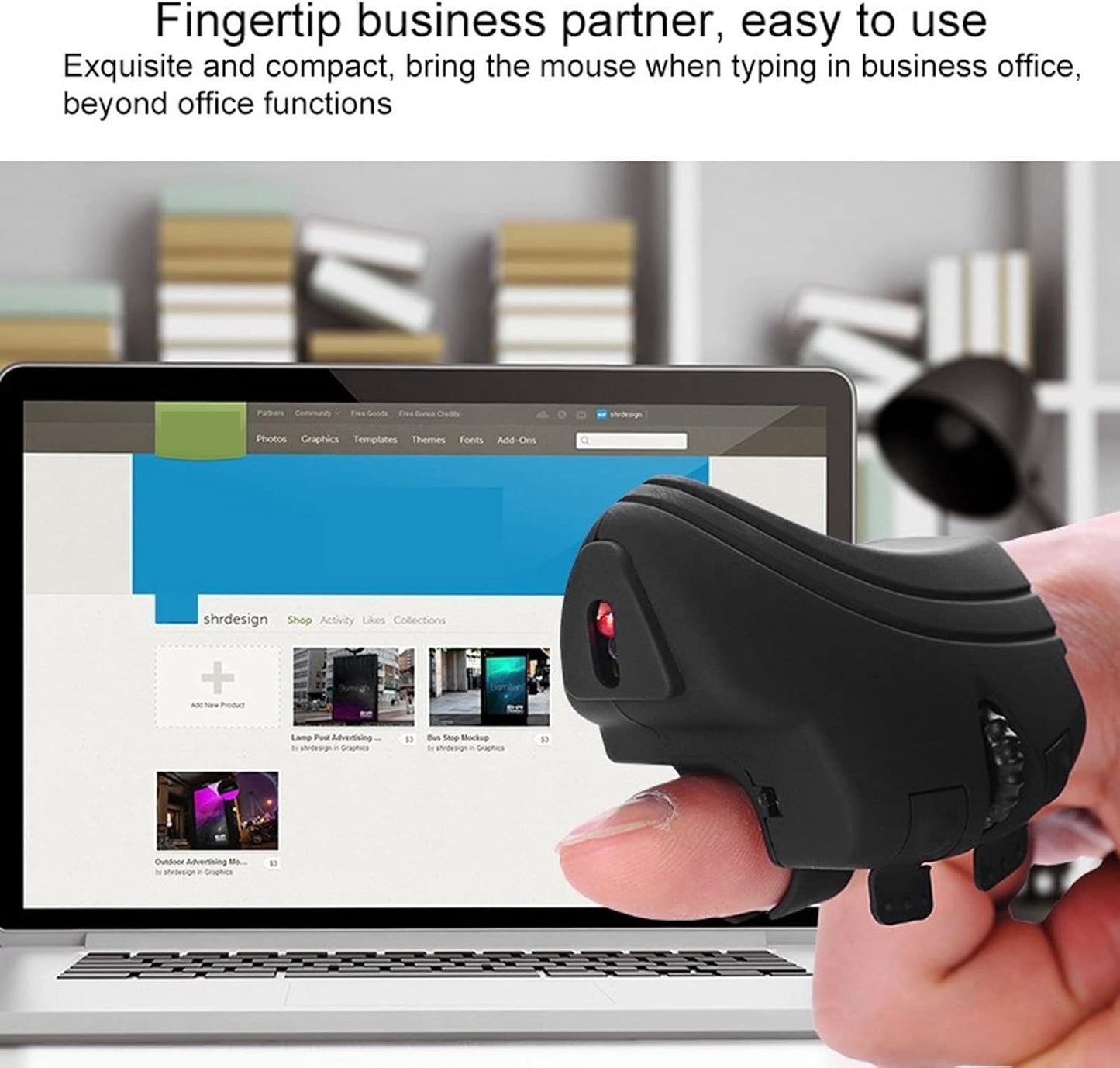 Finger Mouse, 2.4ghz Handheld Ergonomic Trackball Mouse