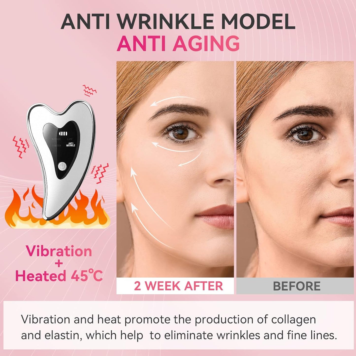Electric Gua Sha Facial Tools - Face Sculpting Tool/Lift Device Anti-Aging, Wrinkles