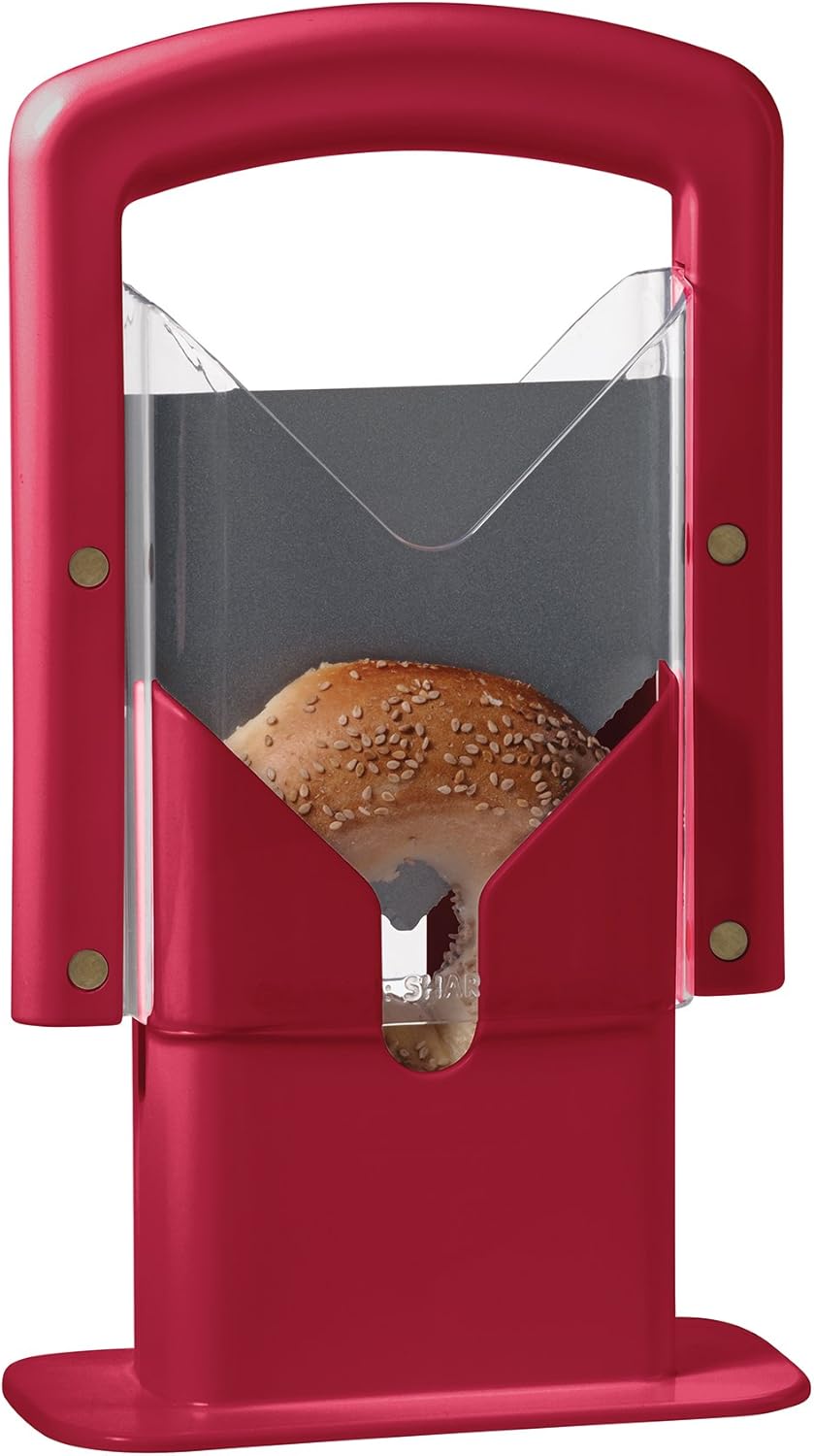 Hoan The Original Bagel Guillotine Universal Slicer, 9.25-Inch, Red