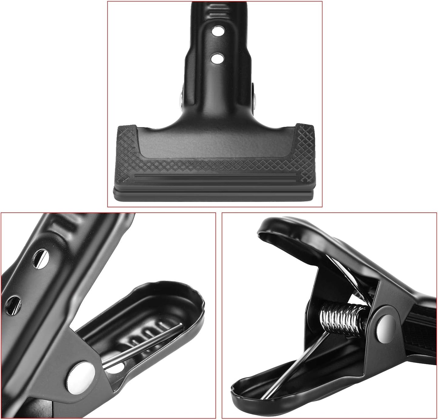 10-Pack Heavy Duty Muslin Spring Clamps – 4.25” Clips for Photo Studio Backdrops, Backgrounds & Woodworking